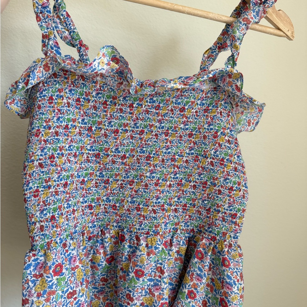 J. Crew - Liberty of London Fabric  - Multicolor Floral Smocked Peplum Blouse